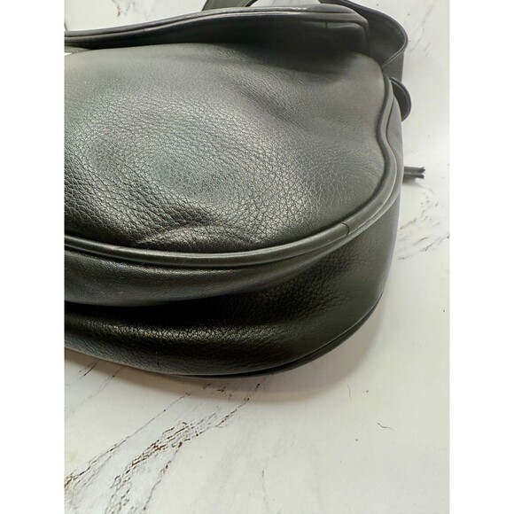 Vintage Wilsons Genuine Leather Black Shoulder Bag 90's EXCELLENT - Picture 11 of 16